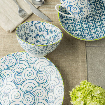 Thea Mix and Match Dinnerware in Blue Night Sky