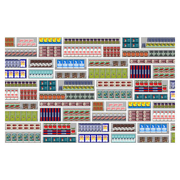 NLXL Supermarket Wallpaper by Paola Navone