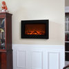 Electric Fireplace: Fire Sense Black Wall Mounted Electric Fireplace - 60757