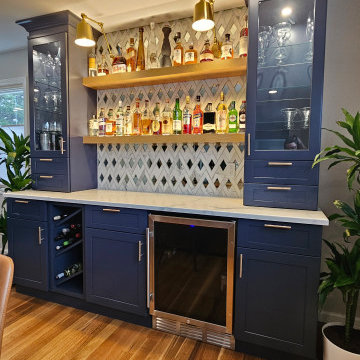Blue Bar & Entryway Storage