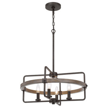 Cal Lighting FX-3765-4 Rawlins 4 Light 21"W Taper Candle Style - Iron