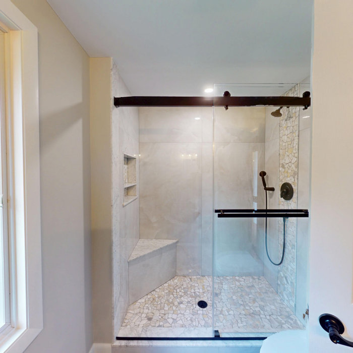 A shower with a window