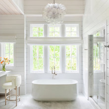 Chandelier Master Bathroom