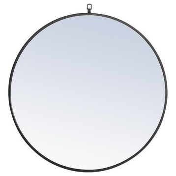 Elegant Eternity Metal Frame Round Mirror