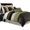Hudson Luxury 8-Piece Comforter Set Full-8PC-Set  Sage