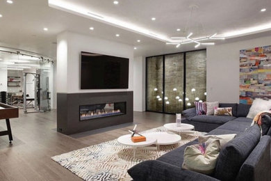 Living room - transitional living room idea in Other