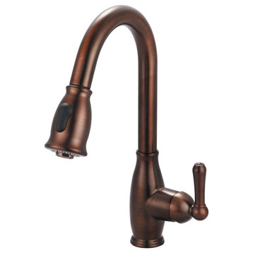 Accent Single Handle Pull-Down Kitchen Faucet, Oil Rubbed Bronze