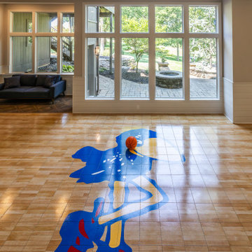 Two-Tiered Basement Designed for Family Fun