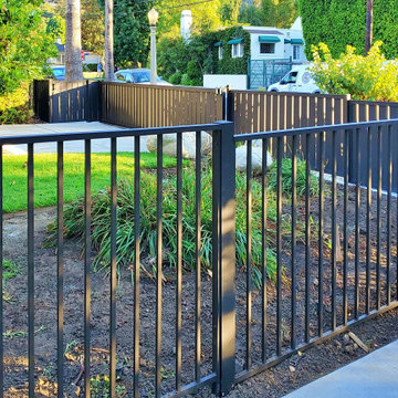 Studio City All Aluminum Sliding Gate with Full Privacy Fence