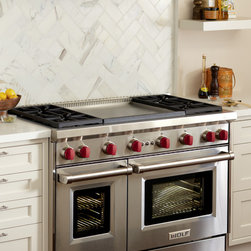 Wolf 48" Gas 4 Burner Range, Stainless Steel Natural Gas | GR484DG - Gas Ranges And Electric Ranges