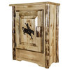 Montana Woodworks Glacier Country Transitional Pine Wood Accent Cabinet in Brown