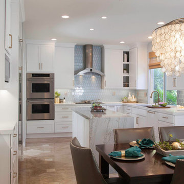 Glamour White Shaker Carlsbad Kitchen Remodel