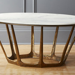 Parker Oval Marble Coffee Table | CB2 - Baby And Kids