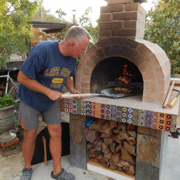 The Brown Family Wood Fired Brick Pizza Oven in California