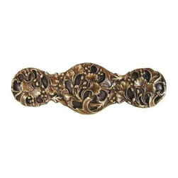 Inviting Home Inc. - Florid Leaves Pull, Antique-Style Brass - Cabinet And Drawer Handle Pulls