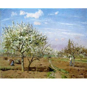 Camille Pissarro Orchard in Blossom Louveciennes Wall Decal Print