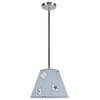 72191, 1-Light Hanging Pendant Ceiling Light, Light Blue and Patriotic Accents