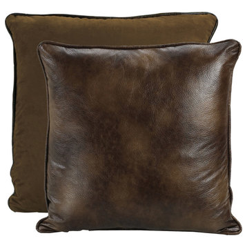 Brown Faux Euro Pillow, 27x27