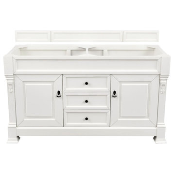 James Martin Vanities 147-V60D Brookfield 60" Double Basin - Bright White