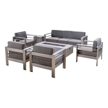 botella 5 seater aluminium corner outdoor lounge setting