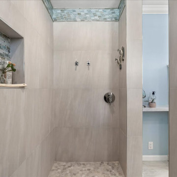 Beachy Blue: San Jose Master Bathroom Remodel