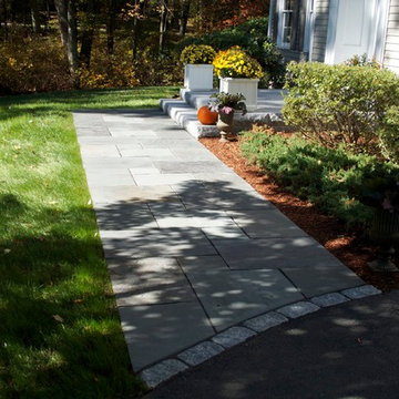 Large Granite Entrance with Bluestone Walkway