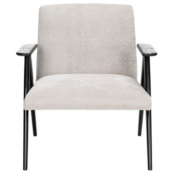 Leslie Chenille Accent Chair Grey