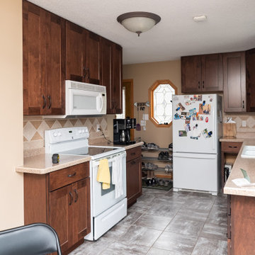Kitchen Island Meets Staircase