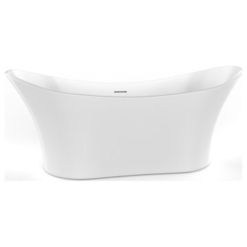 Ocean Solid Surface Freestanding Tub, White
