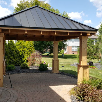 Cedar Timber Patio Pavilion With Metal Roof