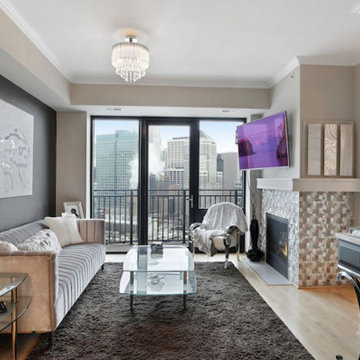 Minneapolis urban city condo living area with bling