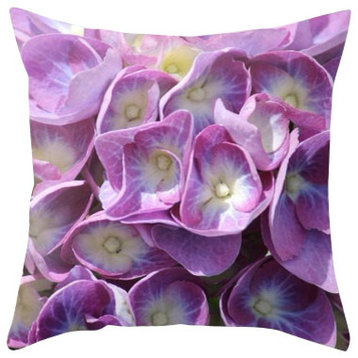 Purple Flower Pillow Cover, 20x20