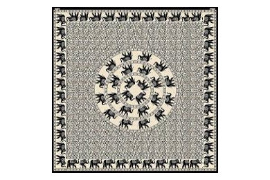 Bedcolors Cotton Black & White Double Tapestry