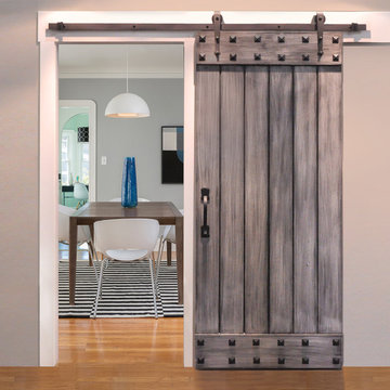 6’8” tall Plank Barn Door with square clavos,