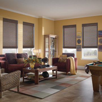 Game Room with Woven Wood Shades