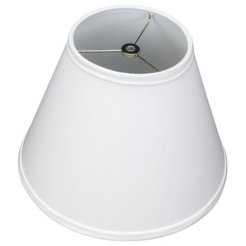 Fenchel Shades, 6"x12"x9" Spider Attachment Empire Lamp Shade, Linen White