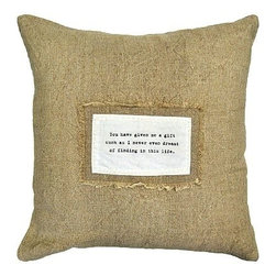 "YOU HAVE GIVEN ME..." Patch Pillow - Decorative Pillows