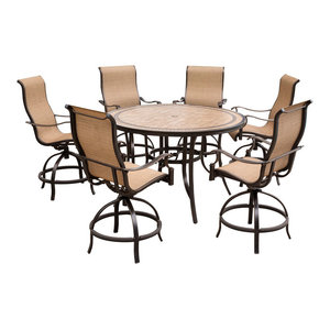 Monaco 5 Piece High Dining Bar Set With 56 Tile Top Table