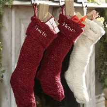 Contemporary Christmas Stockings And Holders by Pottery Barn
