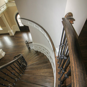 Project #45 | Curved Oak & Wrought Iron Staircase