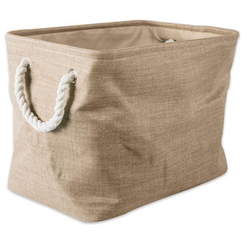 Dii Polyester Bin Variegated Taupe Rectangle Large