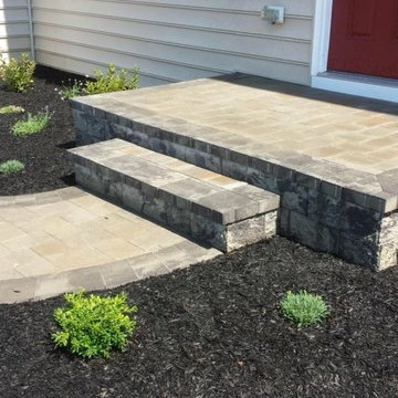 Paver walkway and landscaping