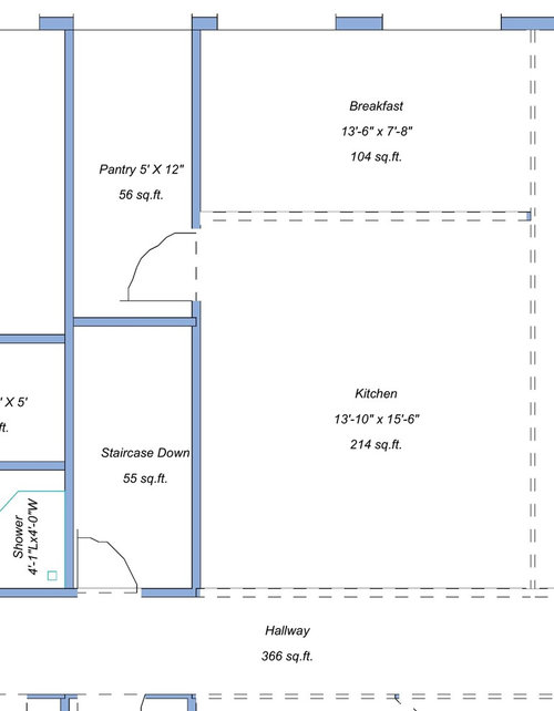 minimum walk in pantry size