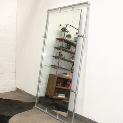 Kucera Full Length Galvanised Steel Pipe Framed Mirror - Freestanding Mirrors