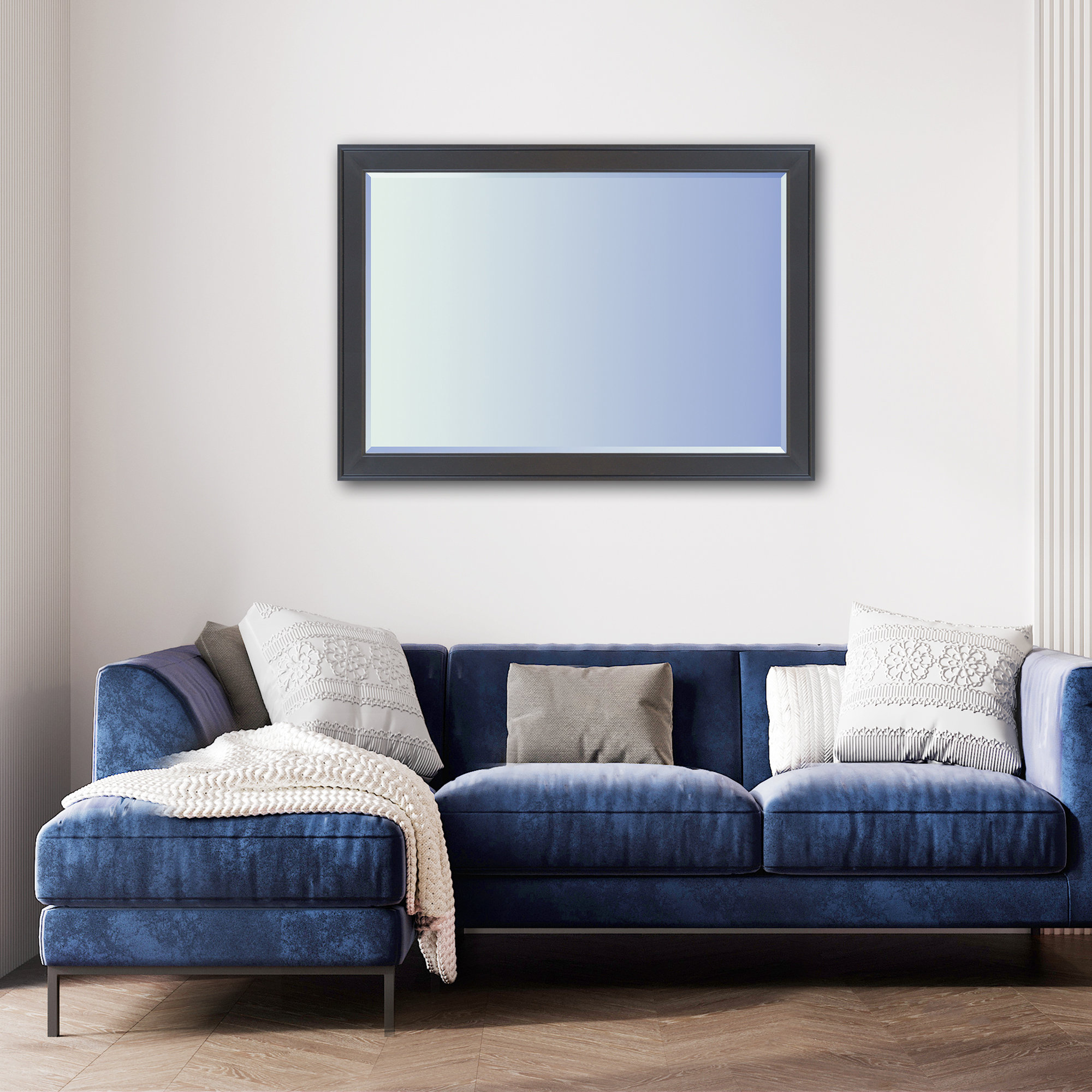 La Pastiche Gallery Black Mirror, 20" x 30", 20" x 30" Transitional