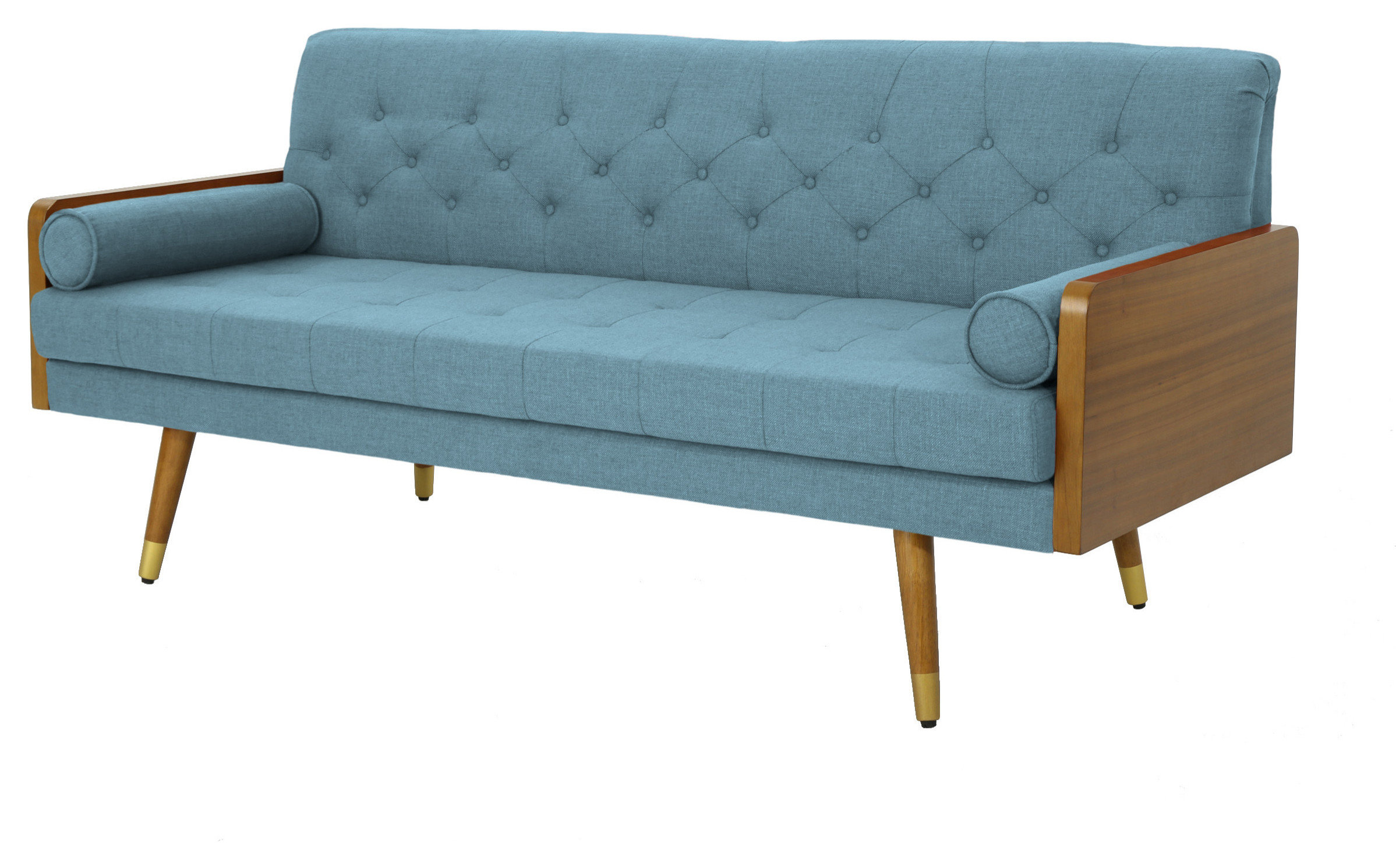 GDF Studio Aidan Mid Century Modern Tufted Fabric Sofa Midcentury Sofas by GDFStudio Houzz