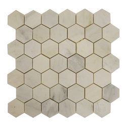 Statuary Calacatta Mosaic Hexagon 2x2 - Home Decor