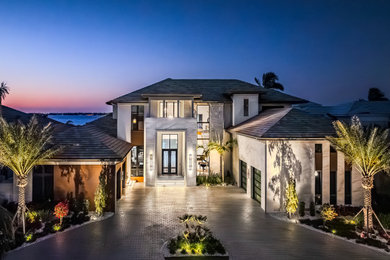Contemporary exterior home idea in Miami