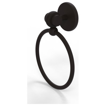 Satellite Orbit Two Towel Ring With Twist Accent, Oil Rubbed Bronze