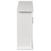 LuxenHome Farmhouse White MDF Wood Bathroom Wall Cabinet